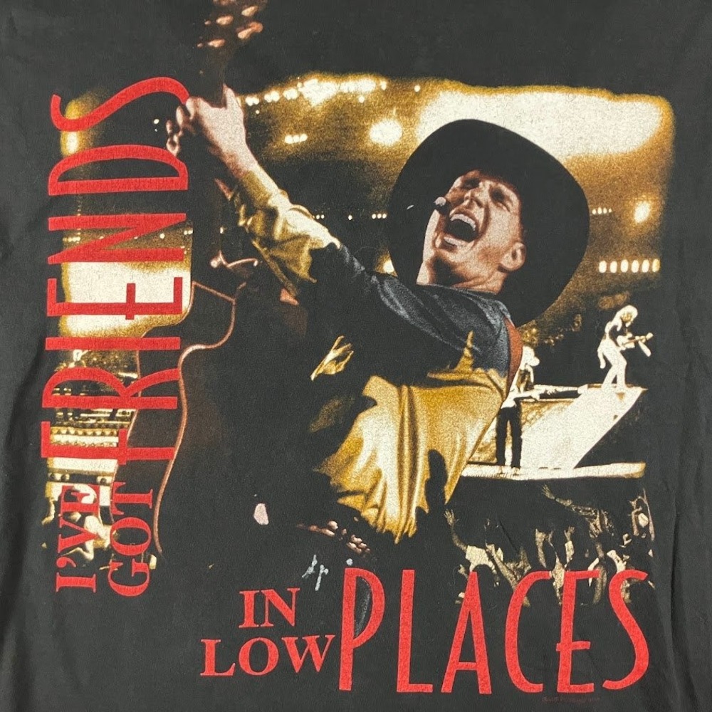 Vintage Garth Brooks Friends In Low Places Long Sleeve Shirt Hanes XL Black - Picture 4 of 12
